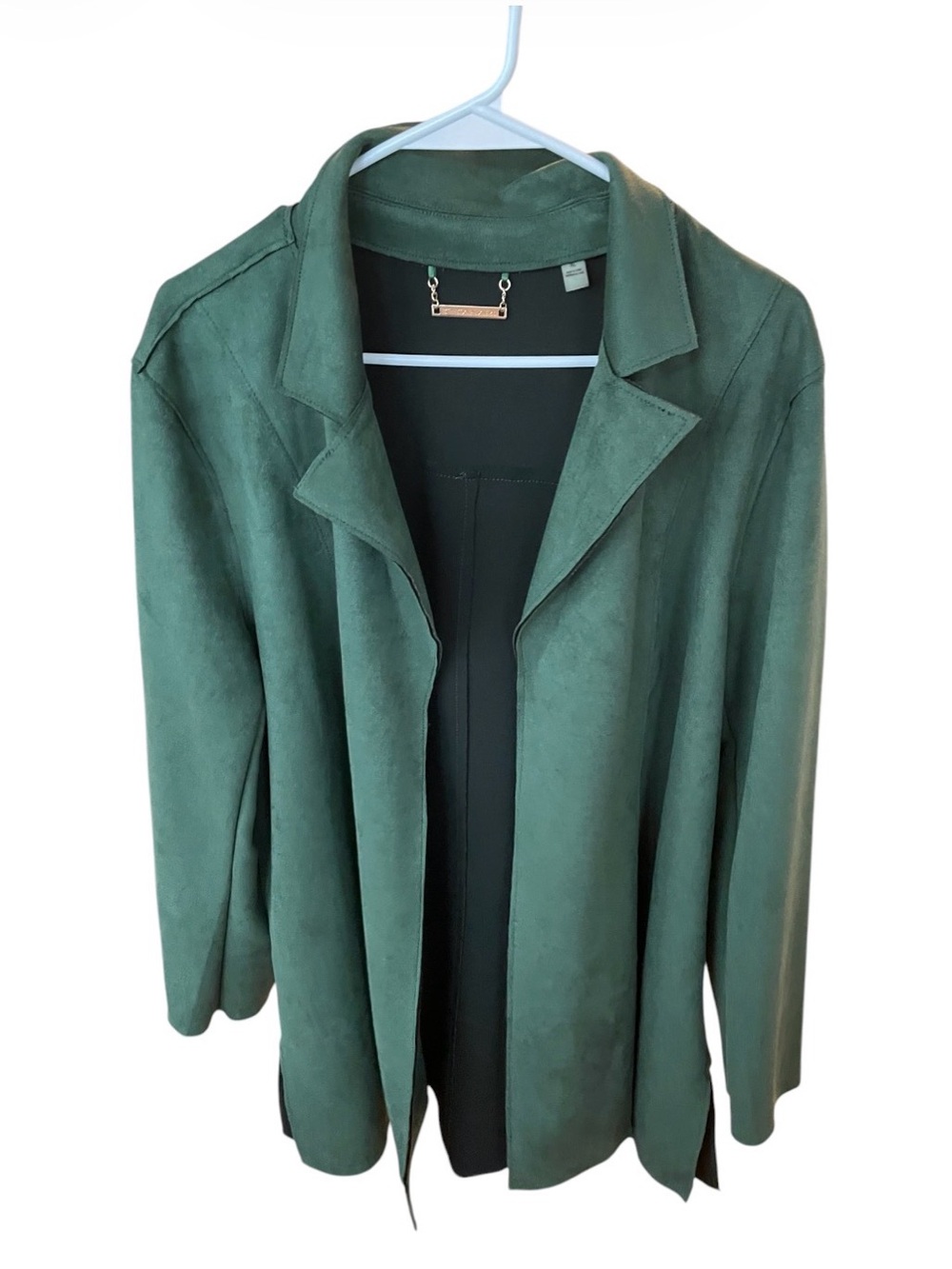Tahari Forest Green Open-Front Blazer Jacket